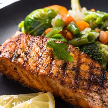 Balsamic Glazed Salmon with Roasted Vegetables