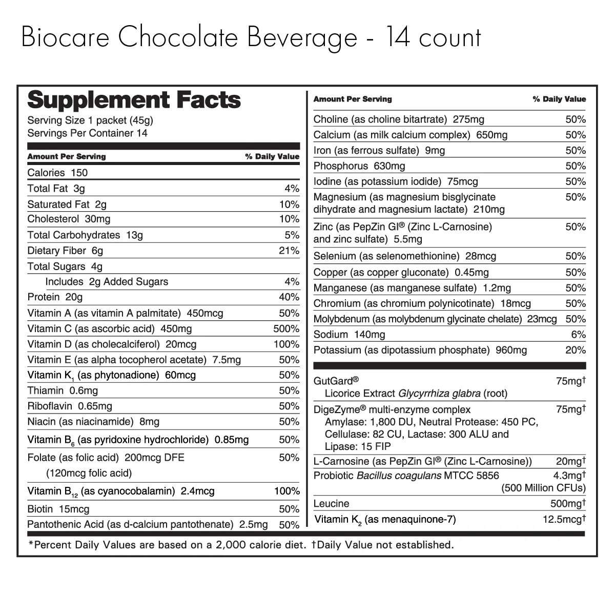 Biocare Chocolate Beverage - Image 3
